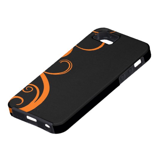 Oranje Halloween Swirl Case-Mate iPhone Case (Onderkant)