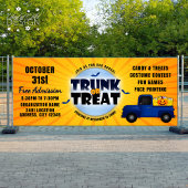 Oranje Halloween Trunk of Treat Truck Pumpkin Spandoek
