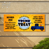 Oranje Halloween Trunk of Treat Truck Pumpkin Spandoek