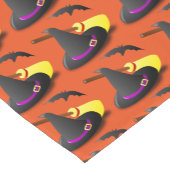 Oranje Halloween Witch Pet Pattern Table Runner Korte Tafelloper (Hoek)