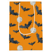ORANJE HALLOWEEN ZWARTE BATS EN VOLLEDIGE MOONS MEDIUM CADEAUZAKJE (Achterkant)