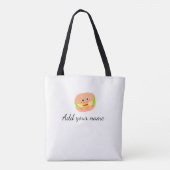Oranje hamburger waterverf Naam toevoegen Tekst Vo Tote Bag (Achterkant)
