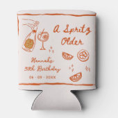 Oranje Hand Teken Een Spritz Ouder Verjaardagsfees Blikjeskoeler (Achterkant)