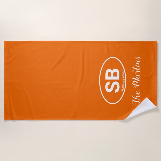 Oranje handdoek verbrand (Voorkant)