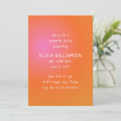 Oranje Handgeschreven Retro Gradient Graduation Pa Kaart (Staand voorkant)