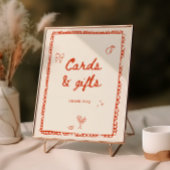 Oranje handgetekende Kaarten en geschenken in Ital Poster