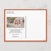 Oranje handje met Happy Thanksgiving Feestdagenkaart (Achterkant)