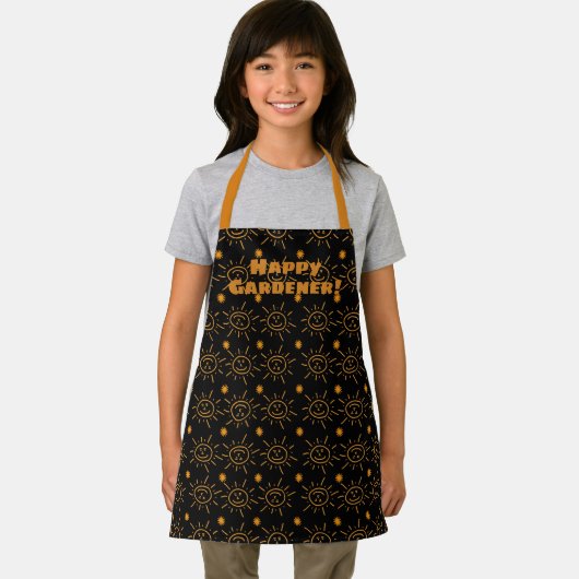 Oranje handschrift Sun Pattern Custom Schort (Insitu)