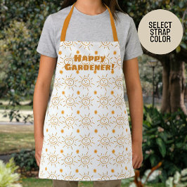 Oranje handschrift Sun Pattern Custom Schort