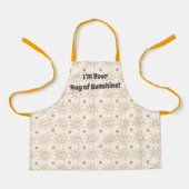 Oranje handschrift Sun Pattern Custom Schort (Voorkant)