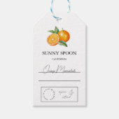 Oranje Hang Label Cadeaulabel (Voorkant)