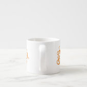 Oranje Happy 49th Birthday cursive text Espresso Kop (Achterkant)