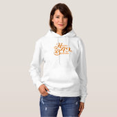 Oranje Happy 49th Birthday cursive text Hoodie (Voorkant volledig)