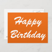 Oranje Happy Birthday Briefkaarten (Voorkant / Achterkant)