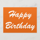Oranje Happy Birthday Briefkaarten (Voorkant)