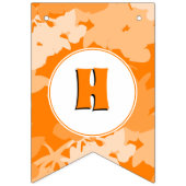 Oranje Happy Birthday Floral Bunting Banner (Tweede vlag)