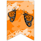 Oranje Happy Birthday Floral Bunting Banner (Eerste vlag)