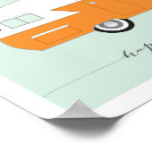 Oranje Happy Camper-kunst drukt 8 x 10 af Poster (Hoek)