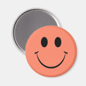 Oranje Happy Face Magnet (Voorkant / Achterkant)