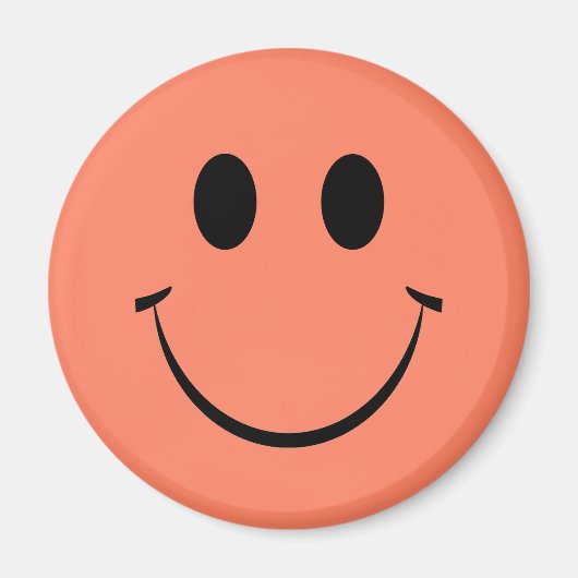 Oranje Happy Face Magnet (Voorkant)