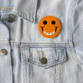 ORANJE HAPPY GRIN RONDE BUTTON 5,7 CM (In situ)
