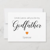 Oranje hart... ben jij mijn godvaders voorstel kaart (Voorkant)