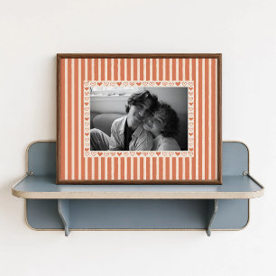 Oranje Hart Foto Poster - Aangepaste Cadeau