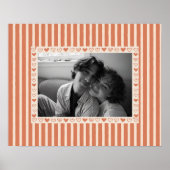 Oranje Hart Foto Poster - Aangepaste Cadeau (Voorkant)