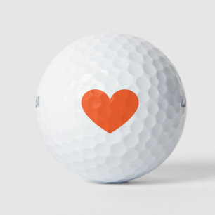 Oranje hart golfballen