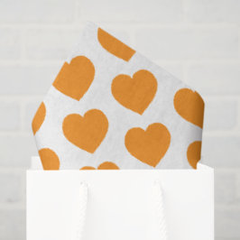 Oranje Hart Modern Gelukkige Liefdesbriefjes Liefd Tissuepapier