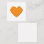 Oranje hart Modern Love Note Zomer Herfst Notitiekaartje (Voorkant / Achterkant)