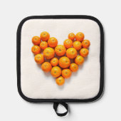 Oranje hart pannenlap (Voorkant)