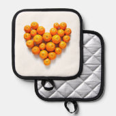 Oranje hart pannenlap (Voorkant / Achterkant)