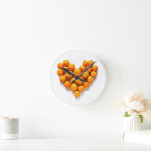 Oranje hart ronde klok (Huis)