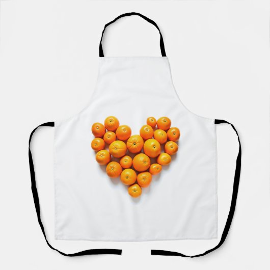 Oranje hart schort (Voorkant)