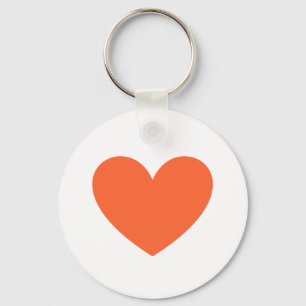 Oranje hart sleutelhanger