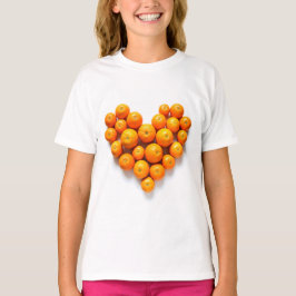 Oranje hart t-shirt