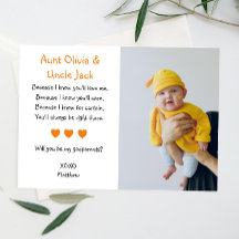 Oranje hart... word jij mijn godouders met foto