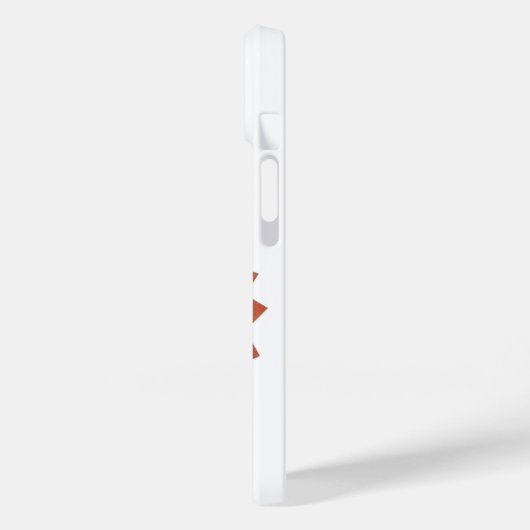 Oranje hartdraak op wit Case-Mate iPhone case (Achterkant / Links)