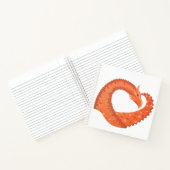 Oranje hartdraak op wit notitieboek (Binnen)