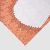 Oranje hartdraak op wit tissuepapier (Detail)