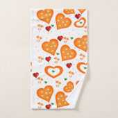 Oranje harten Handdoeksets Bad Handdoek (Handdoek)