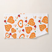 Oranje harten Handdoeksets Bad Handdoek (Handdoek)