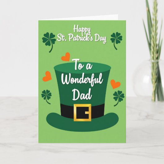 Oranje harten papa St. Patrick kaart (Voorkant)