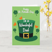 Oranje harten papa St. Patrick kaart (Gele Bloem)