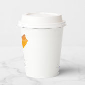 Oranje hartstocht papieren bekers (Links)