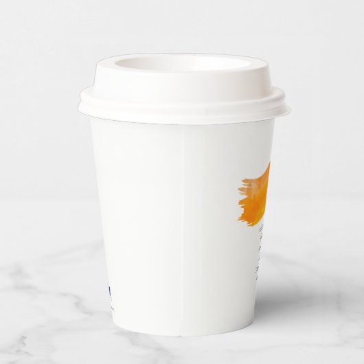 Oranje hartstocht papieren bekers (Rechts)