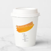 Oranje hartstocht papieren bekers (Voorkant)