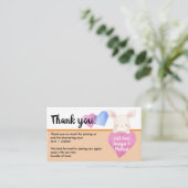 Oranje hartverwarmingstoestel Baby Bunny Rabbit Da Informatiekaartje (Staand voorkant)