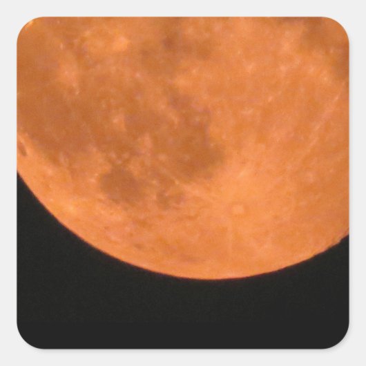 Oranje Harvest Moon Halloween fotografie Vierkante Sticker (Voorkant)